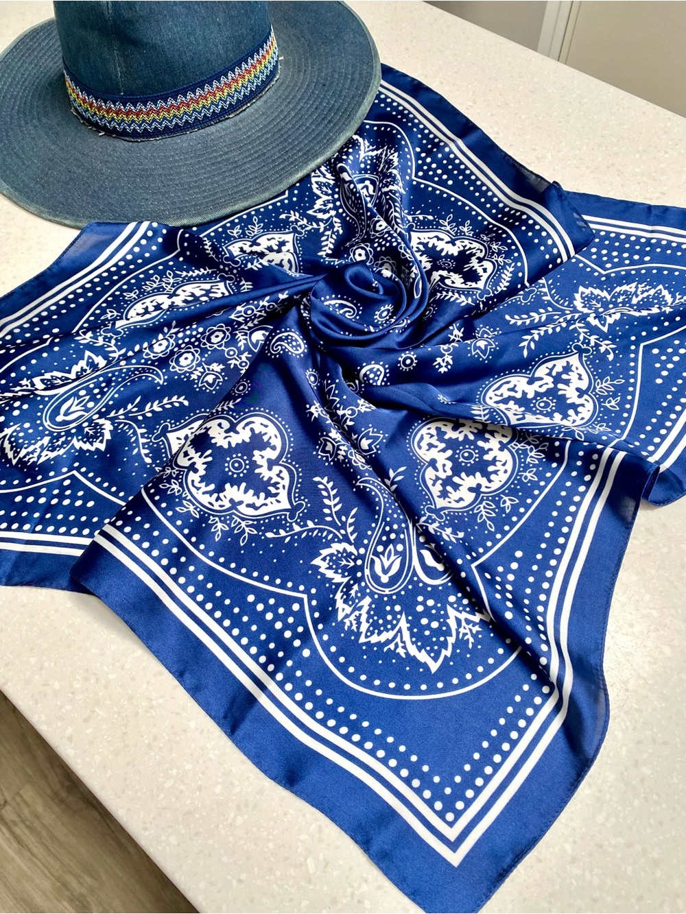 Paisley floral Boho scarf/wrap w southwestern country vibe